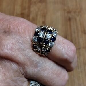 Elegant Gold Vermeil And Sapphire Ring
